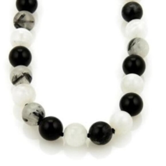 Tiffany & Co Paloma Picasso Rare Moonstone Quartz Onyx Bead Necklace - Picture 2 of 4